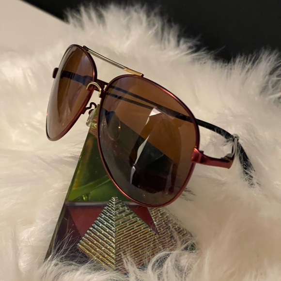 Gold Brown Classic UV400 Polarized Alloy Driving Sunglasses - Picture 1 of 5